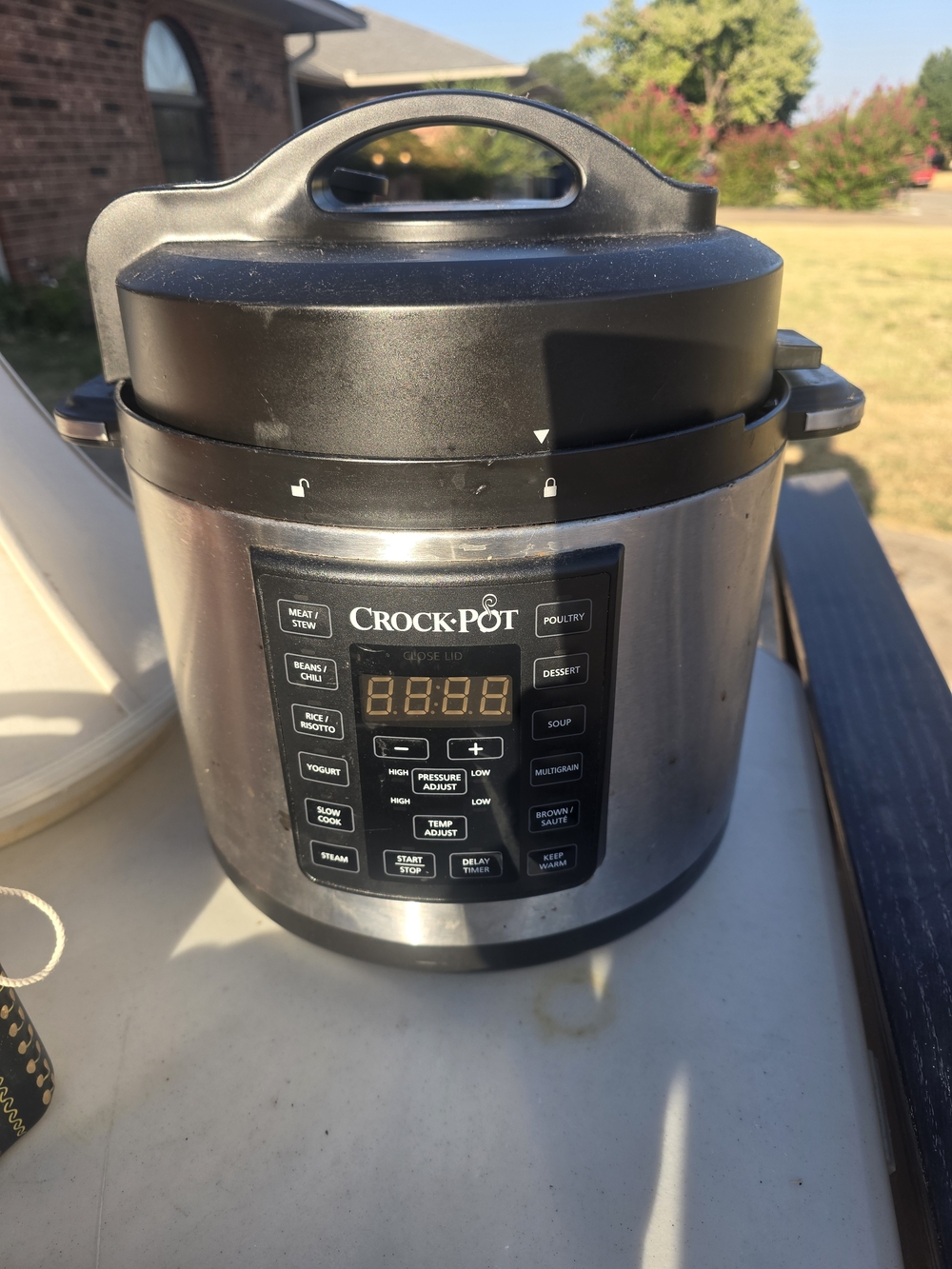 Crock-Pot Stainless Steel Electric Pressure Cooker - Black Lid